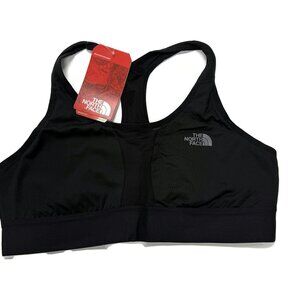 The North Face Flashdry Racerback Stow-N-Go‎ Bra Womens XL Black New Racerback